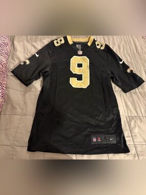 Nike Drew Brees #9 New Orleans Saints NFL On Field Black Sz Small Adult
